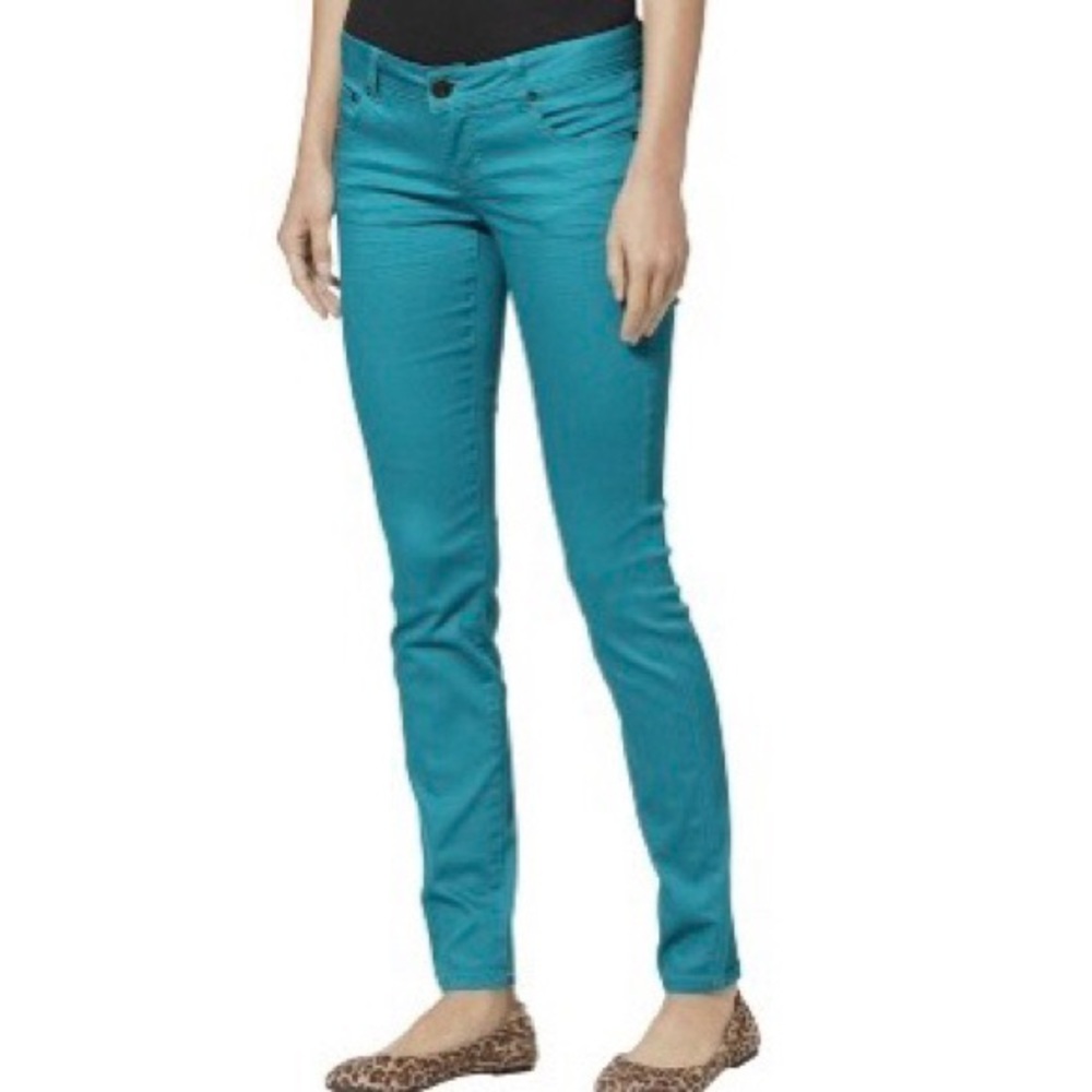 Mossimo Teal Green Skinny Curvy Jeans Size 8